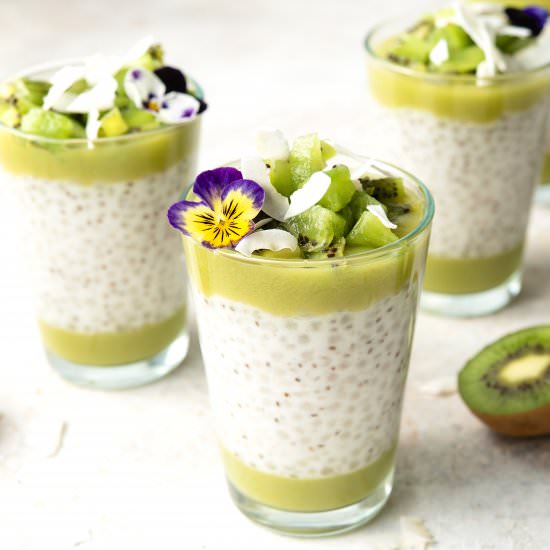 Kiwi Coconut Milk Chia Pudding