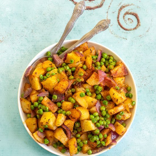 Creole Potatoes and Peas Recipe