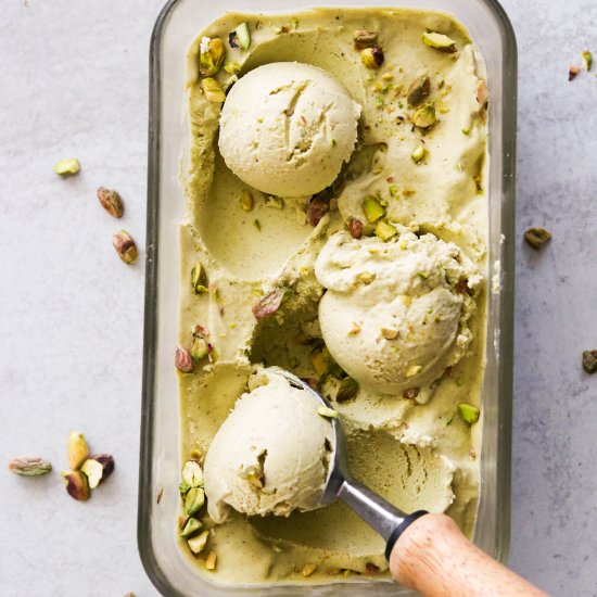 Paleo & Vegan Pistachio Ice Cream