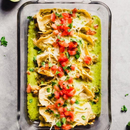 White Bean Green Chili Enchiladas