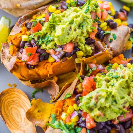 Black Bean Taco Sweet Potato