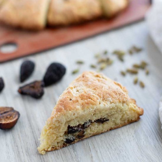 Fig and Cardamom Scones