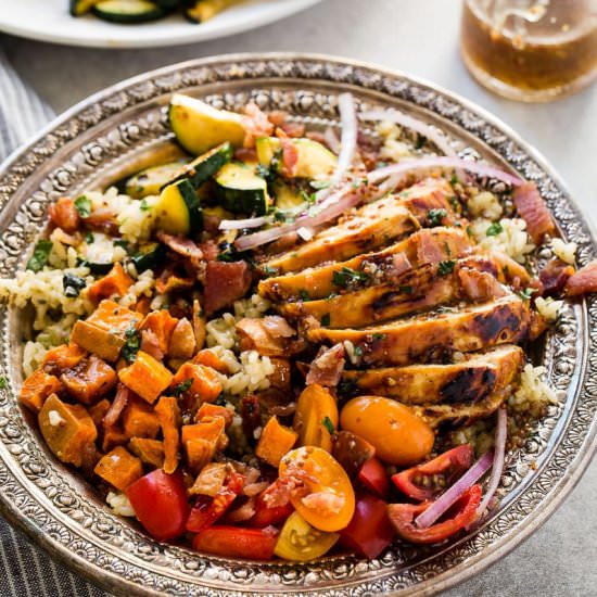 HONEY MUSTARD CHICKEN WITH SPINACH