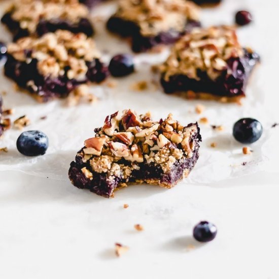 Grain-Free Blueberry Crumble Bars