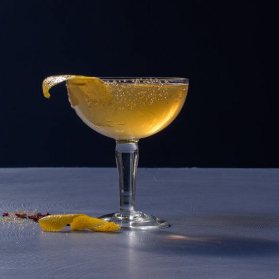 Fancy quince brandy cocktail