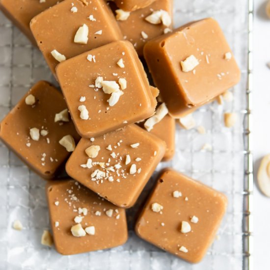 Maple Cashew Freezer Fudge