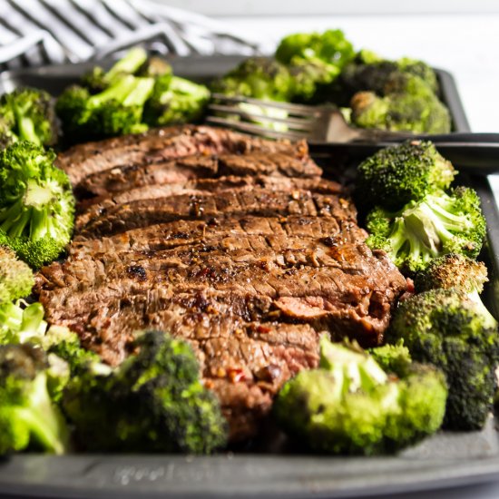 Sheet Pan Steak and Broccoli