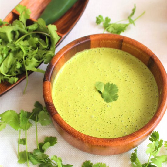 Peruvian Salsa Verde with Huacatay