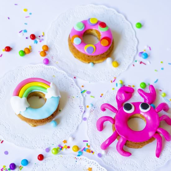 Gluten Free Pool Float Cake Donuts!