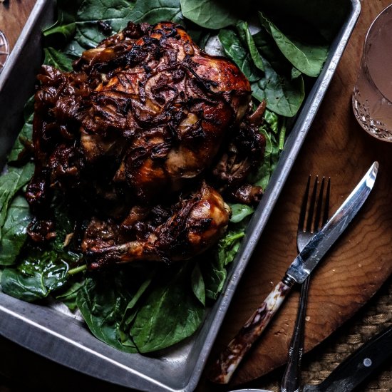 Red Wine Spiced Roast Chicken