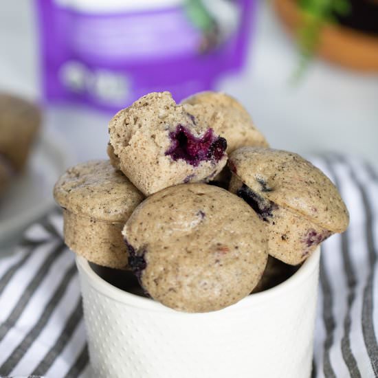 Vegan Blueberry Acai Mini Muffins