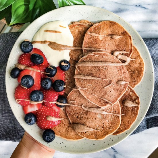 Banana Greek Yogurt Pancakes