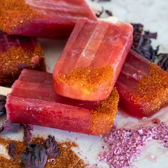 Mango Hibiscus Margarita Popsicle