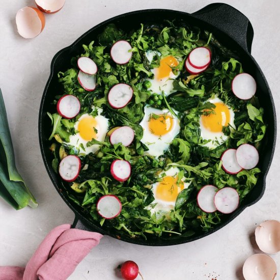 Spring Green Shakshuka