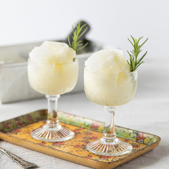 Lemon Rosemary Sorbet