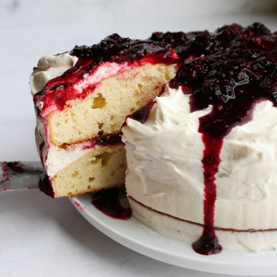 Blackberry Shortcake Cake