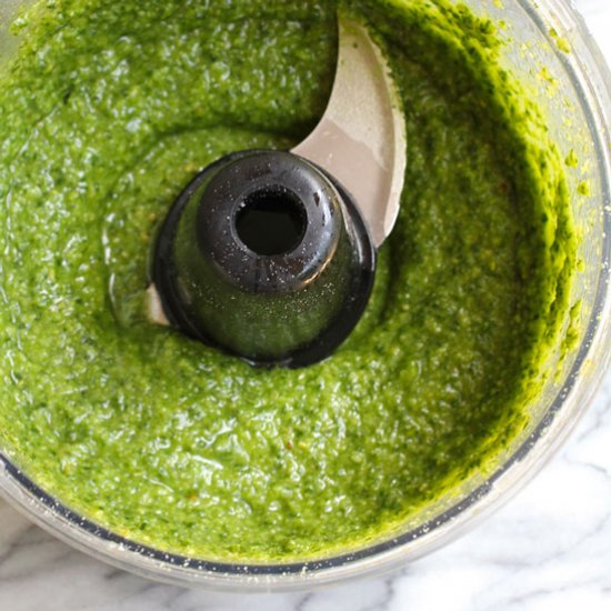 Homemade Basil Pesto Sauce