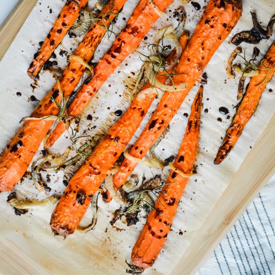 Roasted Carrots w/ Onions/Rosemary