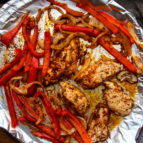 Chicken Fajitas Sheet Bake