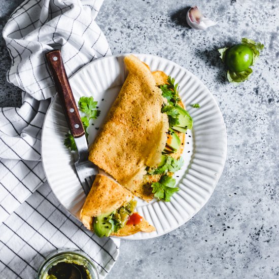 Savoury Chickpea Crepes