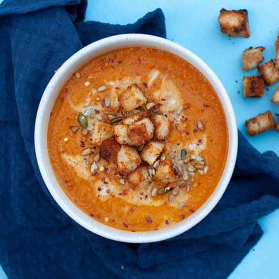 Spicy Carrot Lentil Soup