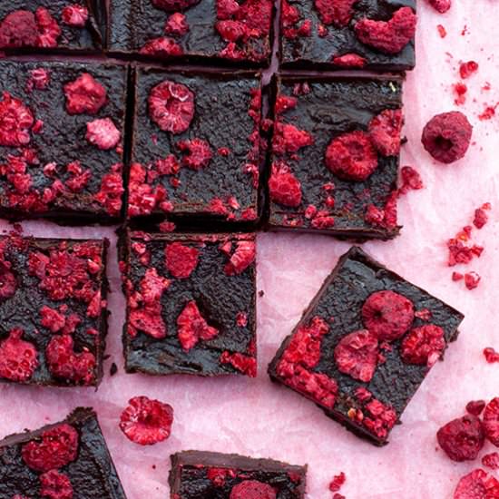 Chocolate & Raspberry Tahini Fudge