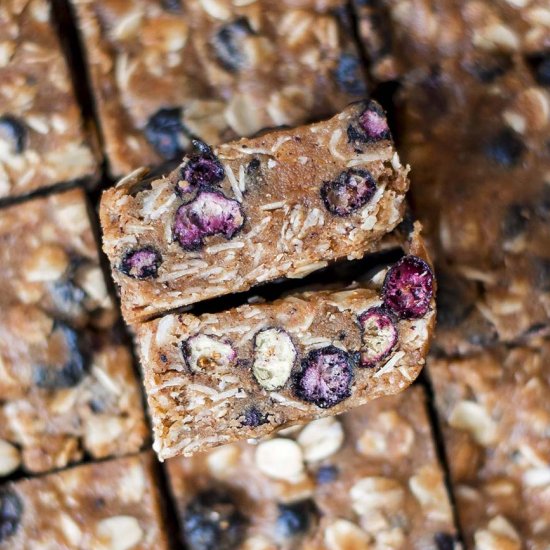 No Bake Almond Blueberry Oat Bars