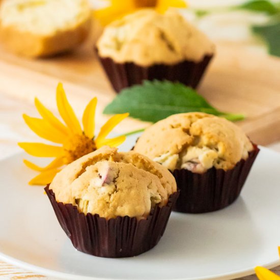 Vegan Rhubarb Muffins