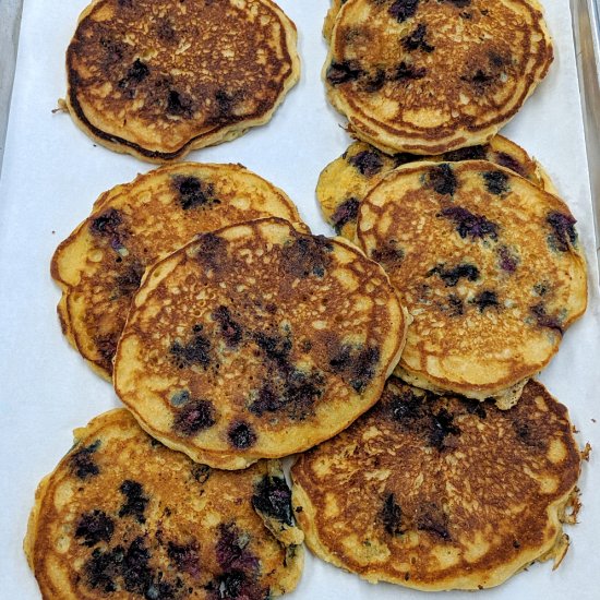 Blueberry Cornmeal Pancakes