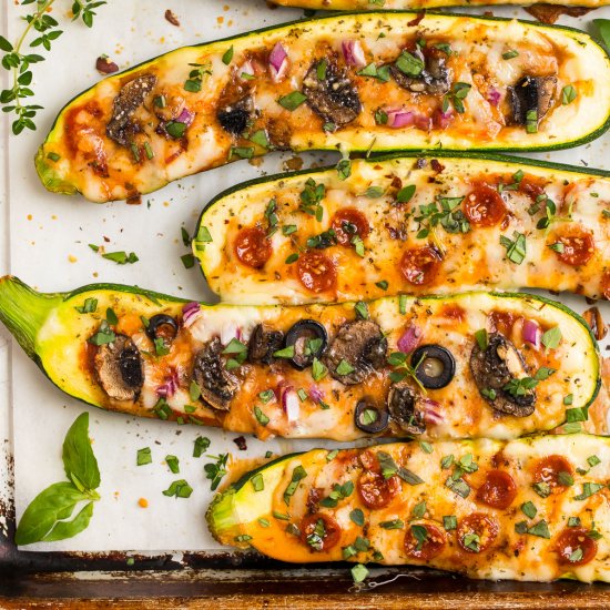 Zucchini Pizza Boats