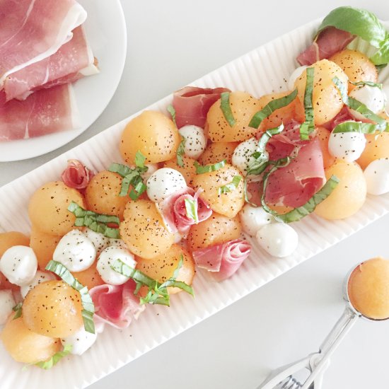 Prosciutto + Melon Caprese