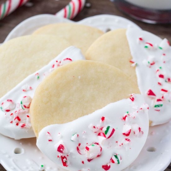 WHITE CHOC. PEPPERMINT SHORTBREAD