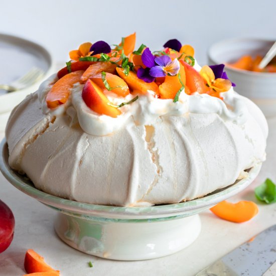 Apricot Elderflower Pavlova