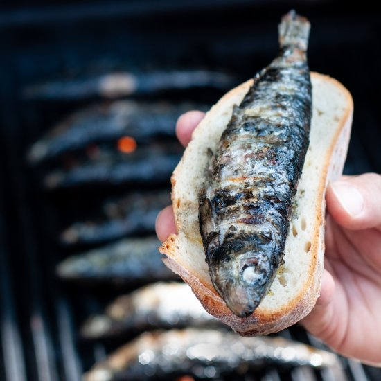 Grilled Portuguese sardines