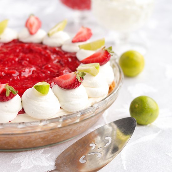 Strawberry Key Lime Pie