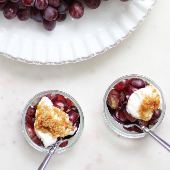 Grapes, Sour Cream & Brown Sugar