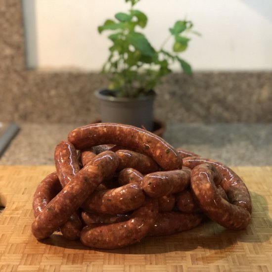 Home made Merguez sausages