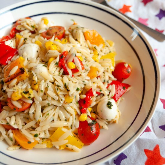 Roasted Pepper Orzo Salad