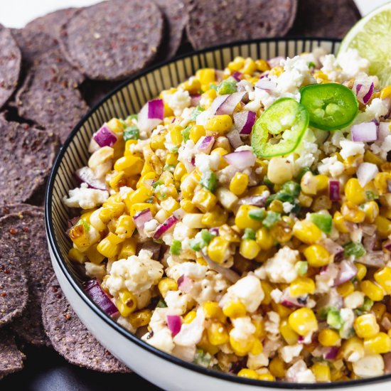 Spicy Charred Street Corn Dip