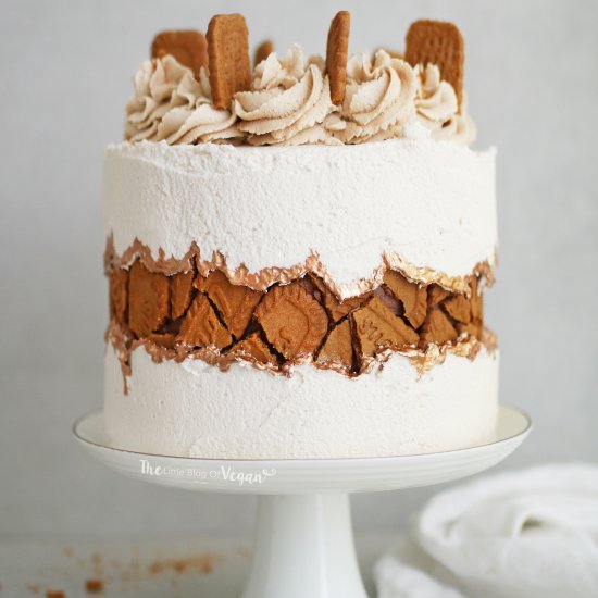 Biscoff fault line cake