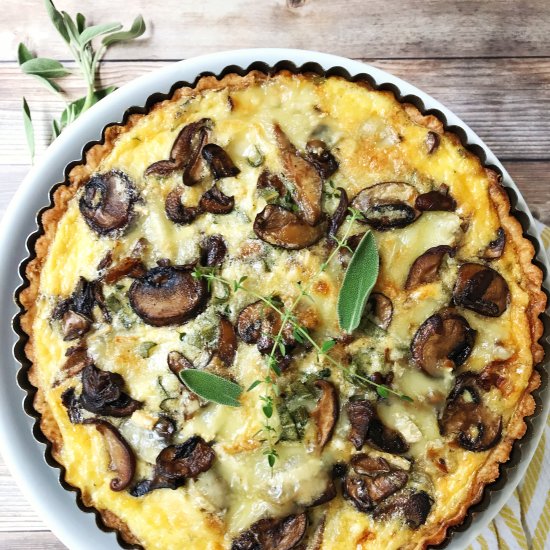 Mushroom and Brie Quiche