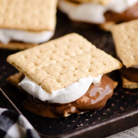 Peanut Butter Cup S’mores in Oven