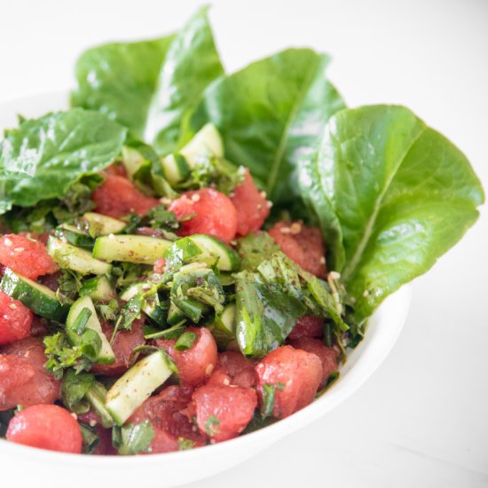 AIP Watermelon Fattoush Salad