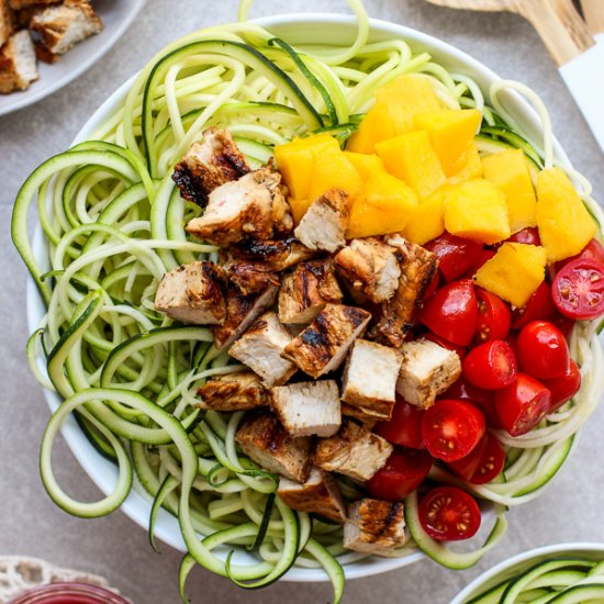 Grilled Chicken Zoodles