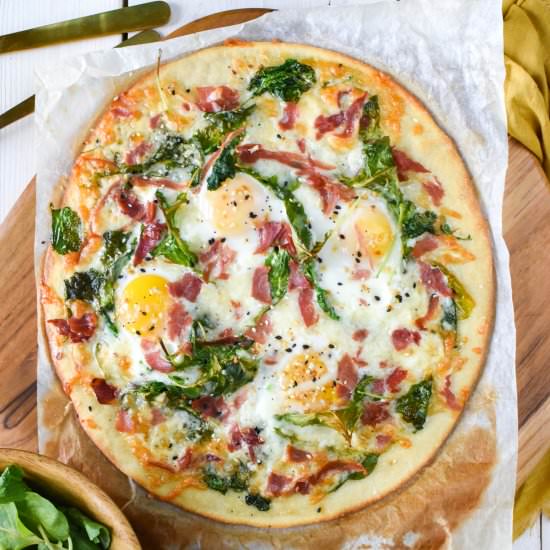 Country Ham and Egg Pizza