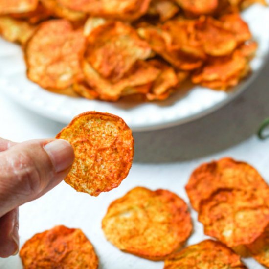 Low Carb Nacho Zucchini Chips