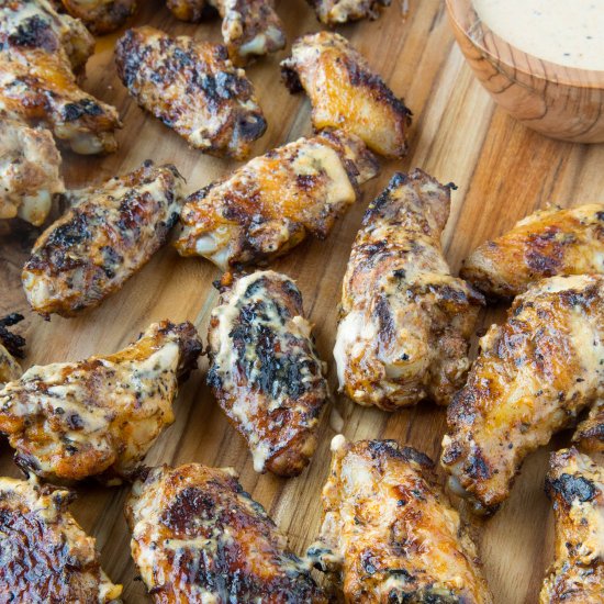 Grilled Wings with White BBQ Sauce