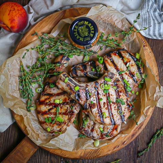 Mustard Glazed Grilled Pork Chops