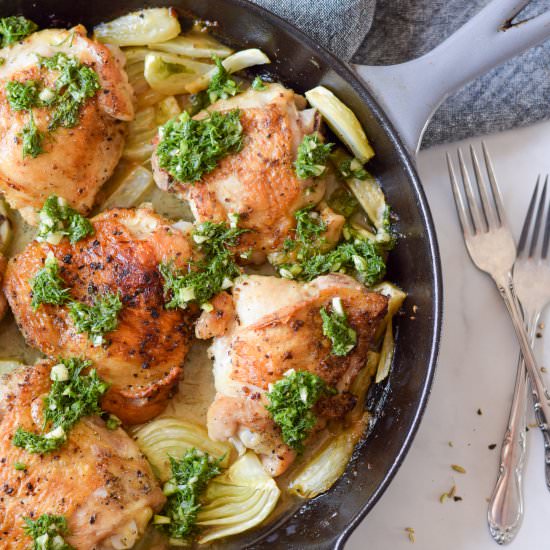 Triple Fennel Chicken Thighs