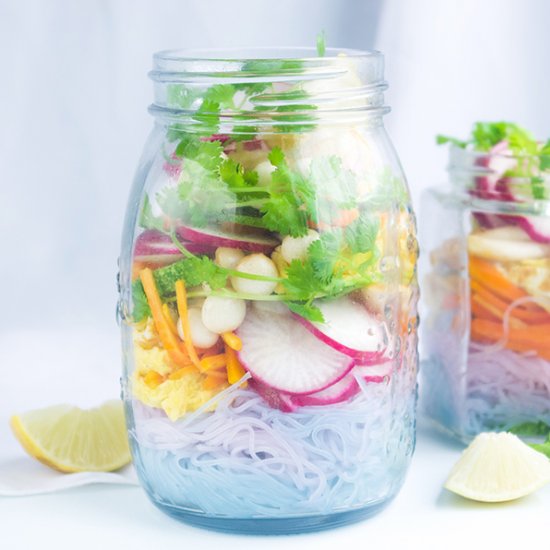 Rice Noodles Salad Jar